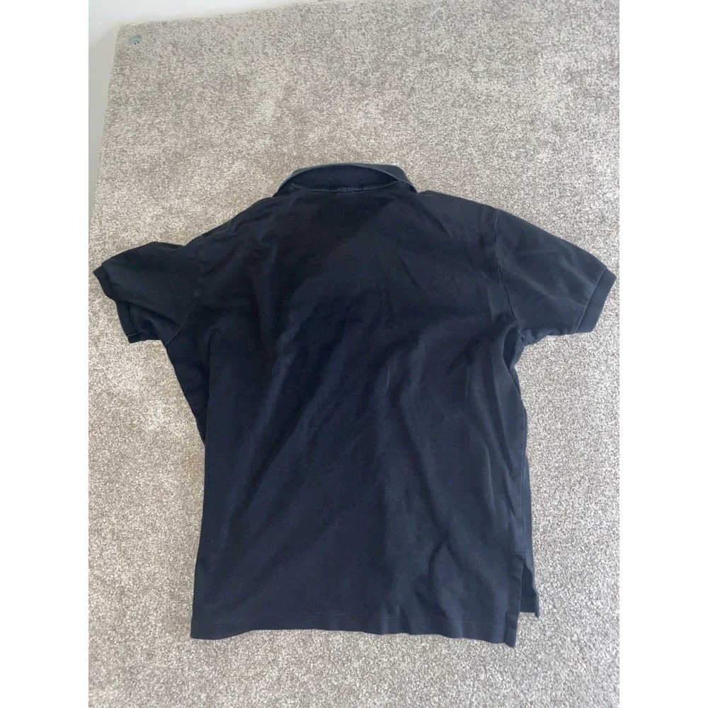 Polo Ralph Lauren Solid Black Polo Shirt Soft‎ Cotton Red Pony Mens Large Read